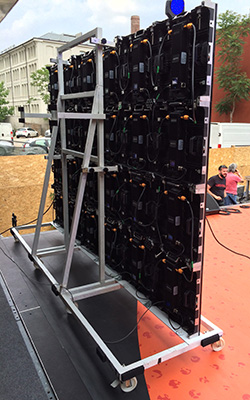 videowall modulare particolare del montaggio su palco